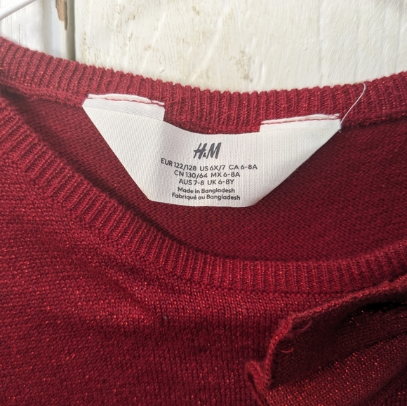 Kids Red Glitter Dress. H&M - Picture 4 of 4